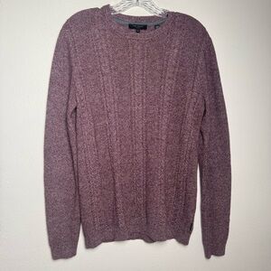 Ted Baker London Men's Heathered Purple Crewneck Sweater‎
